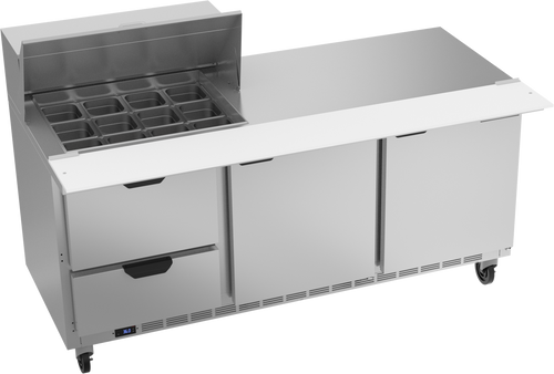Beverage-Air - 72" Mega Top Sandwich Prep Table w/ 2 Drawers & 2 Doors - SPED72HC-12M-2