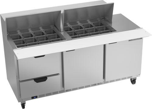 Beverage-Air - 72" Mega Top Sandwich Prep Table w/ 2 Drawers & 2 Doors - SPED72HC-24M-2