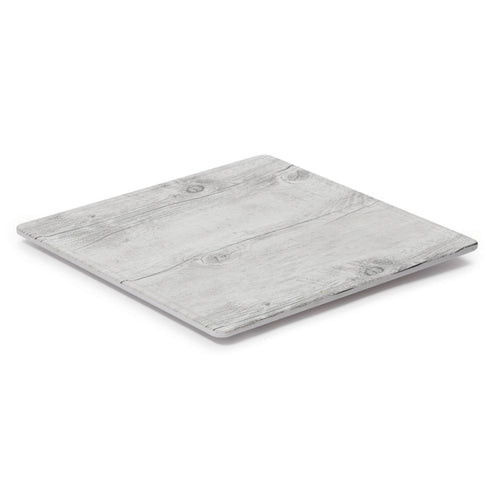 G.E.T - Madison Avenue 12" White Birch Wood Square Melamine Display Board (6 Per Case) - SB-1212-WBW