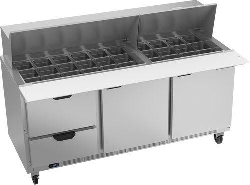 Beverage-Air - 72" Mega Top Sandwich Prep Table w/ 2 Drawers & 2 Doors - SPED72HC-30M-2