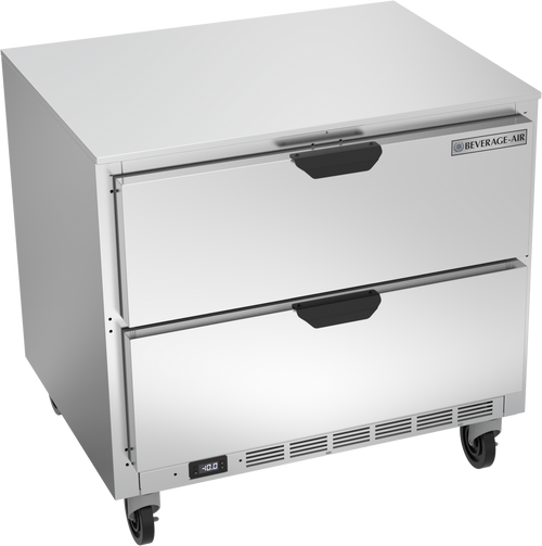 Beverage-Air - 36" Mobile Undercounter Freezer w/ 2 Drawers - UCFD36AHC-2
