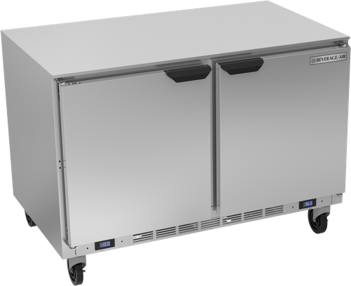 Beverage-Air - 48" Mobile Undercounter Refrigerator/Freezer w/ 2 Solid Swing Doors - UCFR48AHC