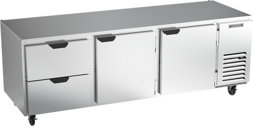 Beverage-Air - 93" Mobile Undercounter Refrigerator w/ 2 Solid Swing Doors & 2 Drawers - UCRD93AHC-2