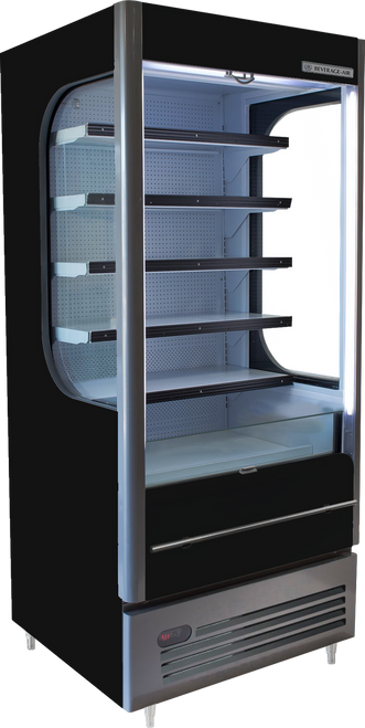 Beverage-Air - 35" VueMax Black Open Air Merchandiser - VMHC-12-1-B