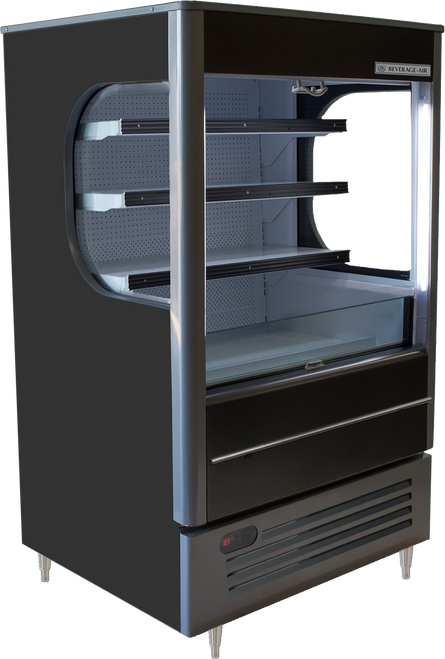 Beverage-Air - 35" VueMax Black Open Air Merchandiser - VMHC-7-1-B