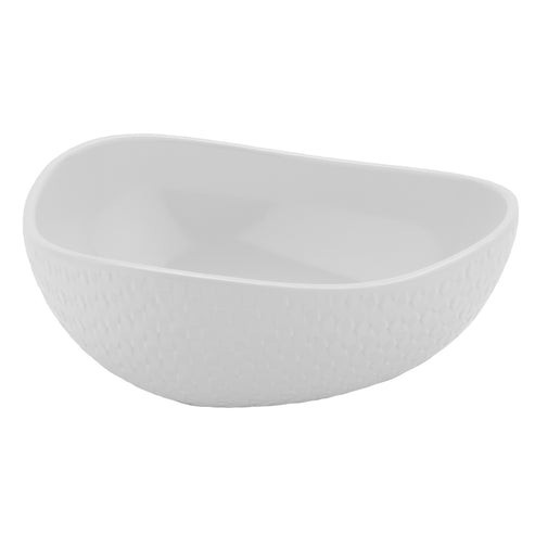 G.E.T - Coralline 4 Qt White Freestyle Triangle Bowl (3 Per Case) - CS-1198-CN-W