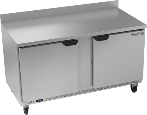 Beverage-Air - 60" Mobile Worktop Freezer w/ 2 Solid Swing Doors - WTF60AHC