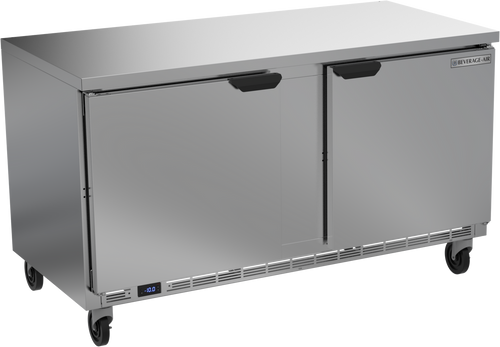 Beverage-Air - 60" Mobile Worktop Freezer w/ 2 Solid Swing Doors - WTF60AHC-FLT