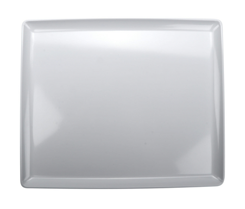 G.E.T - Midtown 14" x 11.5" White Rectangular Coupe Platter (6 Per Case) - CS-1411-W