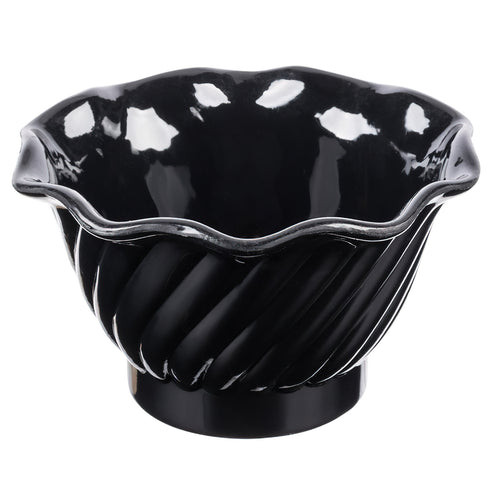 G.E.T - Dessert Time 5 oz Black SAN Plastic Dessert Dish (48 Per Case) - DD-50-BK