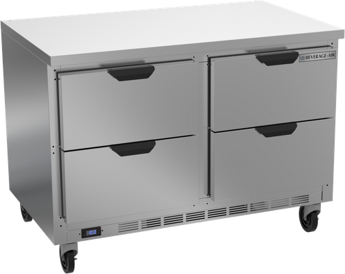 Beverage-Air - 48" Mobile Worktop Freezer w/ 4 Drawers - WTFD48AHC-4-FLT