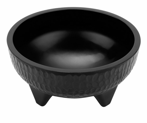 G.E.T - Viva Mexico 10 oz Black Molcajete Bowl (12 Per Case) - MOJ-802-BK