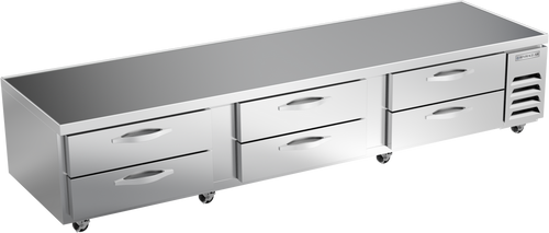 Beverage-Air - 112" Chef Base Refrigerator w/ 6 Drawers - WTRCS112HC