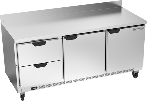 Beverage-Air - 72" Mobile Worktop Refrigerator w/ 2 Drawers & 2 Doors - WTRD72AHC-2