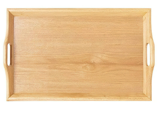 G.E.T - Serving Trays 19" x 14.25" Natural Hardwood Room Service Tray (6 Per Case) - RST-1814-N