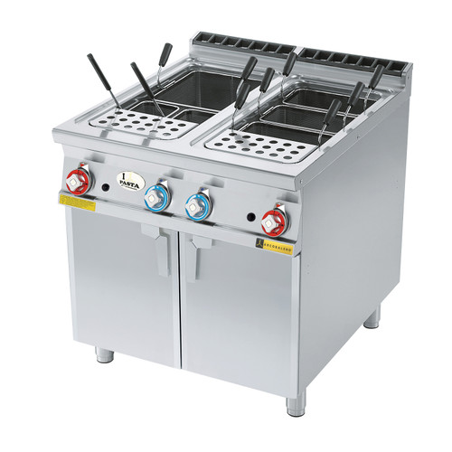 Arcobaleno - Aurora Double Tank 11+11 Gallon Natural Gas Pasta Cooker - APCG35D
