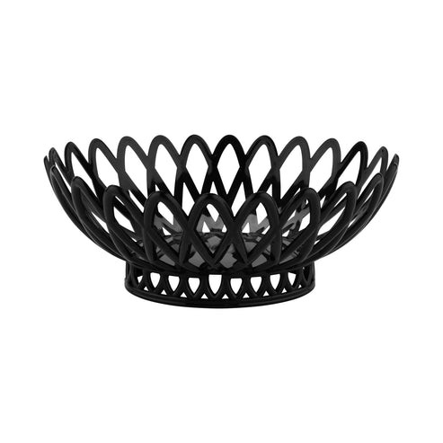 G.E.T - 10" x 8.25" Black Oval Basket (12 Per Case) - OB-940-BK