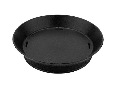 G.E.T - 9" Black Round Basket (12 Per Case) - RB-892-BK