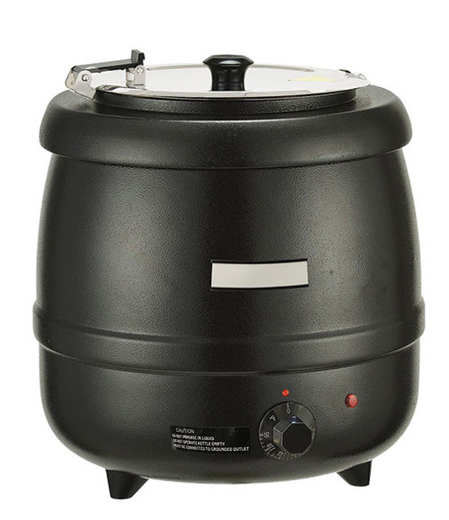 Global Solutions - 10.5 Qt Black Soup Kettle - GS1650