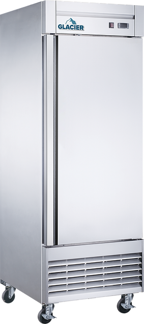 Glacier - 28" Stainless Steel Reach-In Freezer w/ 1 Solid Swing Door - GF-1
