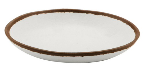 G.E.T - Pottery Market Glazed 32 oz Cream Soup Plate (12 Per Case) - P-100-CRM