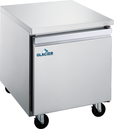 Glacier - 29" Stainless Steel Undercounter Freezer w/ 1 Solid Swing Door - GUF-29