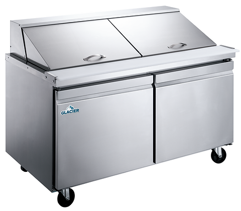 Glacier - 60" Salad/Sandwich Mega Top Prep Table w/ 2 Solid Swing Doors - GMT-60-24
