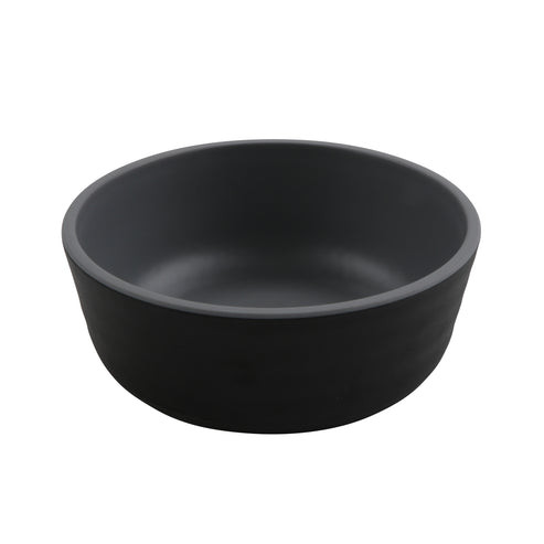 G.E.T - Roca Matte 15 oz Gray / Black Matte Soup Bowl (24 Per Case) - RB-15-GRM/BKM