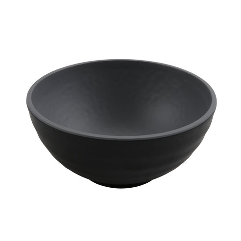 G.E.T - Roca Matte 32 oz Gray / Black Matte Ramen Bowl (12 Per Case) - RB-15-GRM/BKM