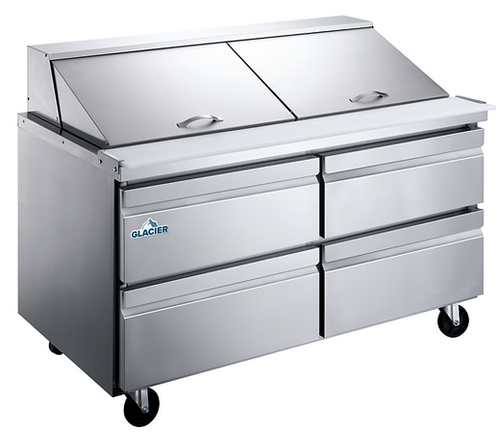 Glacier - 60" Salad/Sandwich Mega Top Prep Table w/ 4 Drawers - GMT-60-24DWR