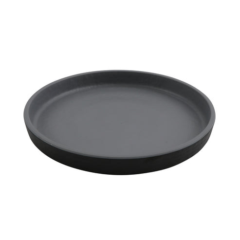 G.E.T - Roca Matte 7" Gray / Black Matte Dinner Plate (24 Per Case) - RP-7-GRM/BKM