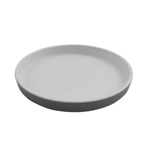 G.E.T - Roca Matte 7" White / Gray Matte Dinner Plate (24 Per Case) - RP-7-WM/GRM