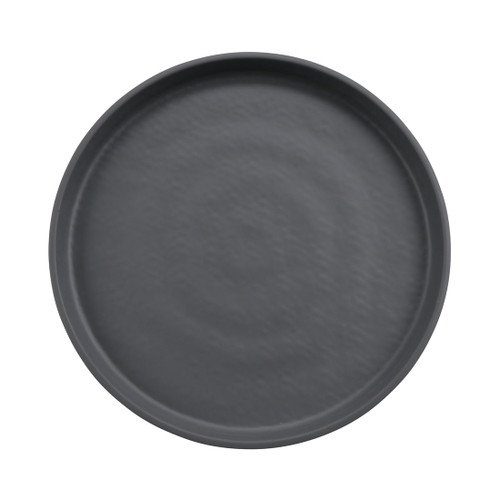 G.E.T - Roca Matte 9" Gray / Black Matte Dinner Plate (12 Per Case) - RP-9-GRM/BKM