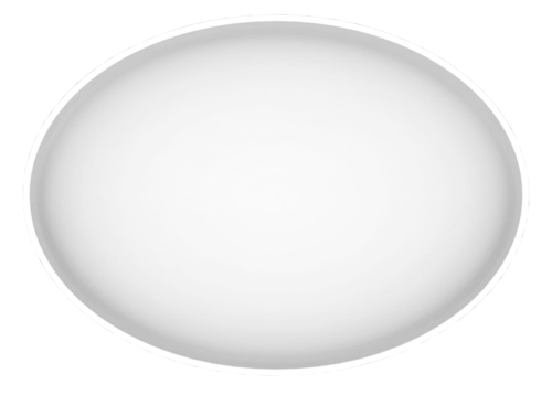 G.E.T - Roca Balance 14" x 10" White / Gray Matte Stackable Oval Platter (6 Per Case) - RO-2-1410-WM/GRM
