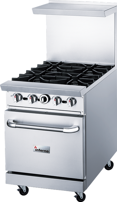 Inferno - 24" Liquid Propane Range w/ 4 Open Burners - IR24-4B