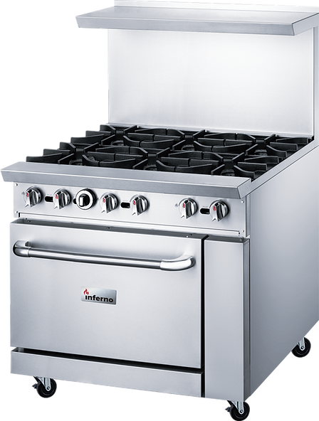 Inferno - 36" Liquid Propane Range w/ 6 Open Burners - IR36-6B
