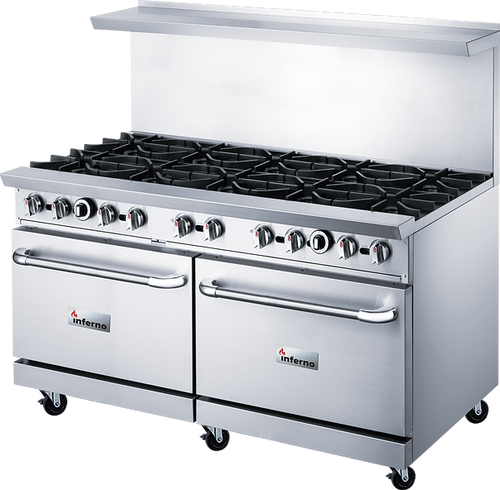 Inferno - 60" Natural Gas Range w/ 10 Open Burners - IR60-10B