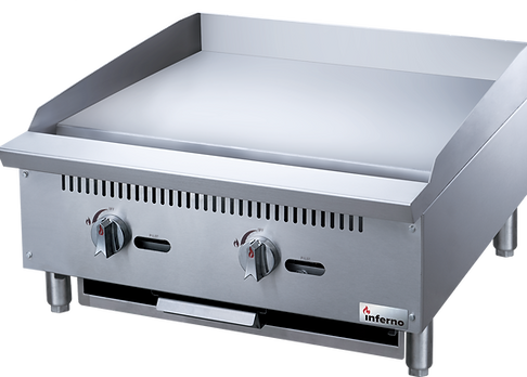 Inferno - 24" Natural Gas Manual Griddle w/ LP Conversion Kit - IMG-24
