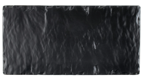 G.E.T - Granville 14" x 7" Black Faux Slate Melamine Display Board W/ Semi Gloss Finish (6 Per Case) - SB-1470-BK