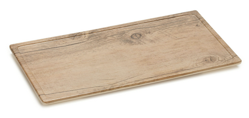 G.E.T - Granville 14" x 7" Faux Oak Wood Melamine Display Board W/ Foot & Ridge (6 Per Case) - SB-1472-OW