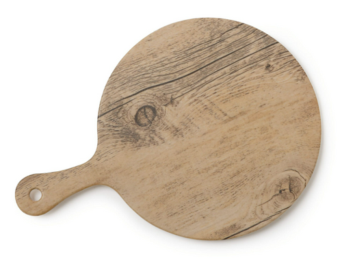 G.E.T - Granville 7.75" Faux Oak Wood Melamine Display Board W/ Foot & Handle (12 Per Case) - SB-775-OW