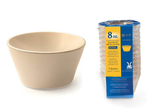 G.E.T - SuperMel 8 oz Tan Bowl (4 Dozen Retail Packaging) - SP-BC-007-T