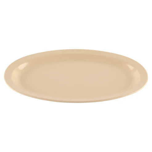 G.E.T - SuperMel 11.75" x 8.25" Tan Oval Platter (2 Dozen Retail Packaging) - SP-OP-612-T