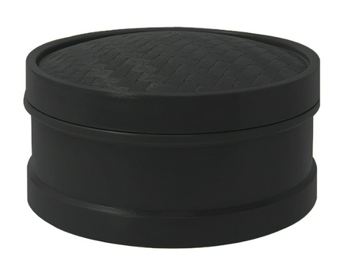 G.E.T - 8.5" Black Steamer Set (12 Per Case) - STM-85-BK