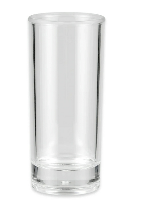 G.E.T - Specialty Drinkware 3 oz SAN Plastic Shot Glass (24 Per Case) - SW-1408-1-CL