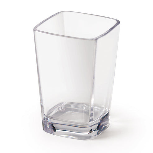 G.E.T - 3 oz Clear SAN Plastic Square Dessert Cup (24 Per Case) - SW-1434-CL
