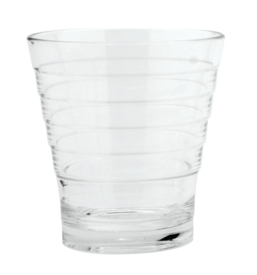 G.E.T - Cirq  9 oz Clear SAN Plastic Stackable Rocks Glass (24 Per Case) - SW-1709-CL