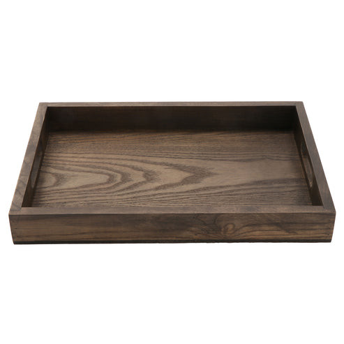 G.E.T - Taproot 14.25" x 9.5" Ash Wood Rectangular Walled Serving Tray W/ Handles (6 Per Case) - WD-13-ASH