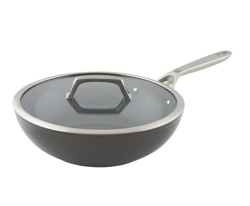 Zwilling - Motion Ceramic 12" Non-Stick Aluminum Wok W/ Lid - 1033903