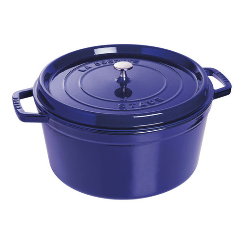 Staub - 8.4 L Dark Blue Round Cast Iron Cocotte - 1004303